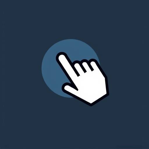 Illustration of a hand cursor hovering over a clickable element.